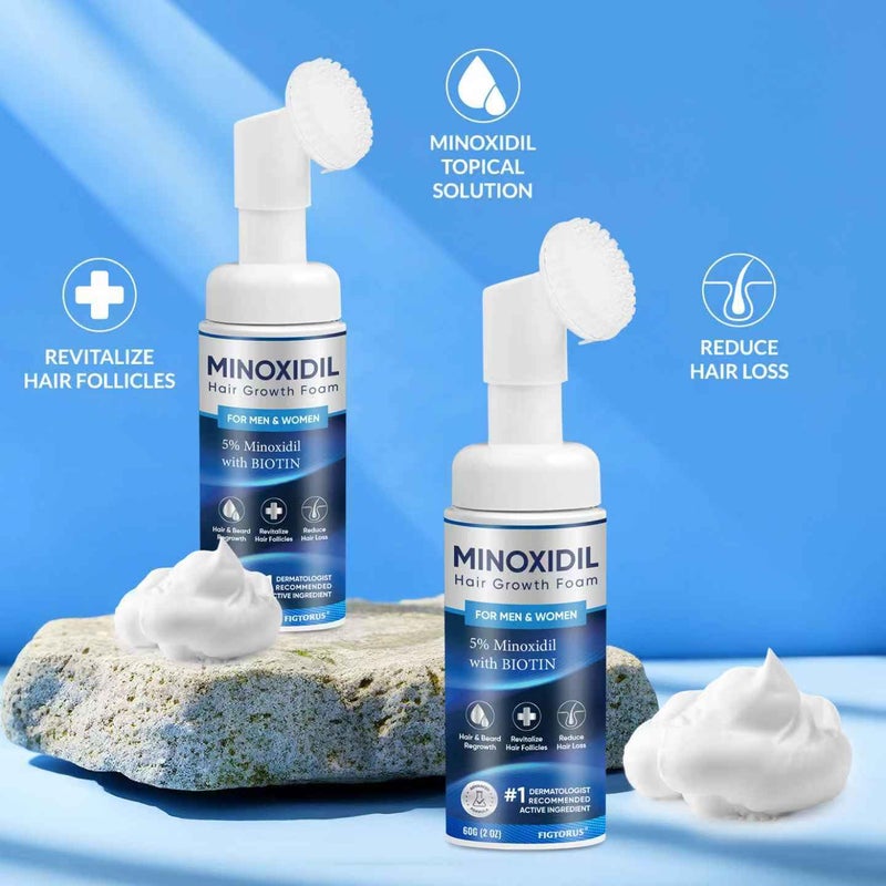 FIGTORUS 5% Minoxidil Foam, Minoxidil for Men Foam, Minoxidil for Women Hair Growth, Minoxidil for Men and Women. (4 Ounce) - Image 3